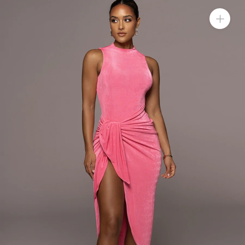 Fuschia Aubree Dress by JLUXLABEL